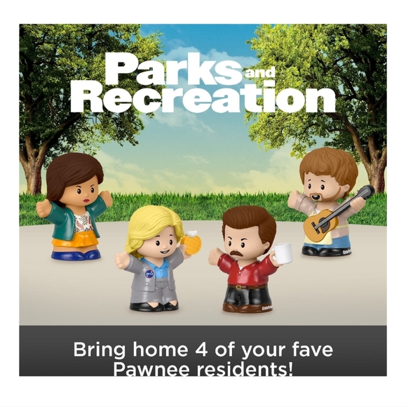 : Fisher Price parks and recreation Little People Collector 4pc Pack Figure toys - Picture 2 of 7